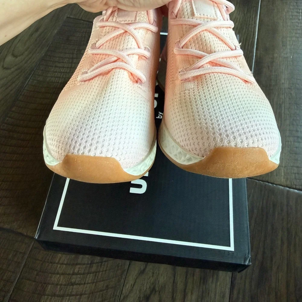 Urban Sport by JSlides Rose Ombre Knit Sneakers‎ Pink White Gum Sole Womens 7.5